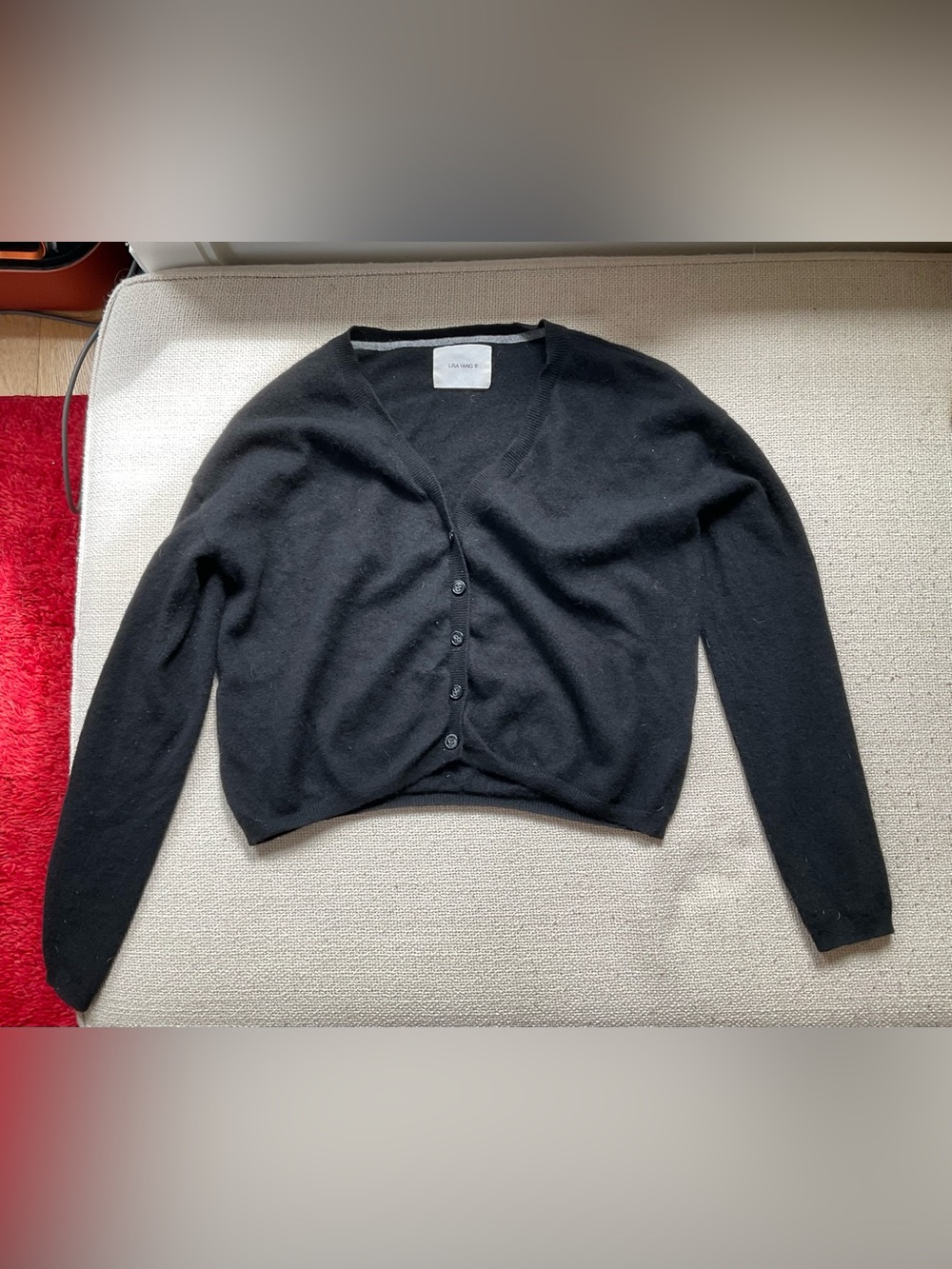 LISA YANG black Abby cashmere cardigan